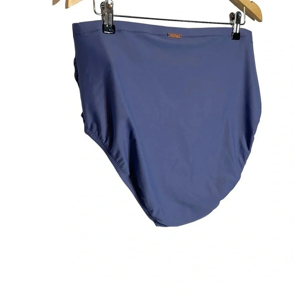 Raisins Curve Ruched Bikini Bottoms Size 18W Tummy Control Gray - Picture 4 of 10